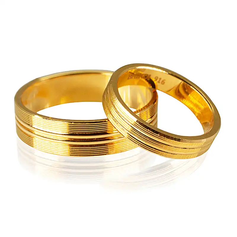 Wedding Band 22K Yellow Gold - Contemprorary